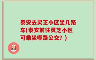 泰安去灵芝小区坐几路车(泰安前往灵芝小区可乘坐哪路公交？)