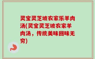 灵宝灵芝坡农家乐羊肉汤(灵宝灵芝坡农家羊肉汤，传统美味回味无穷)