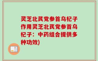 灵芝北芪党参首乌杞子作用灵芝北芪党参首乌杞子：中药组合提供多种功效)