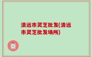 清远市灵芝批发(清远市灵芝批发场所)
