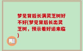 梦见背后长满灵芝树好不好(梦见背后长出灵芝树，预示着好运来临)