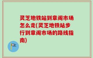 灵芝地铁站到章阁市场怎么走(灵芝地铁站步行到章阁市场的路线指南)