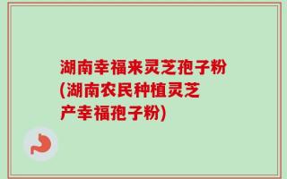 湖南幸福来灵芝孢子粉(湖南农民种植灵芝 产幸福孢子粉)
