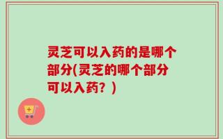 灵芝可以入药的是哪个部分(灵芝的哪个部分可以入药？)