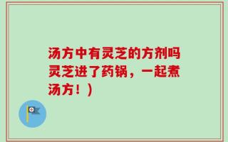 汤方中有灵芝的方剂吗灵芝进了药锅，一起煮汤方！)