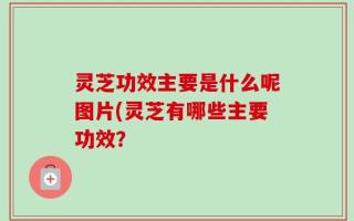 灵芝功效主要是什么呢图片(灵芝有哪些主要功效？