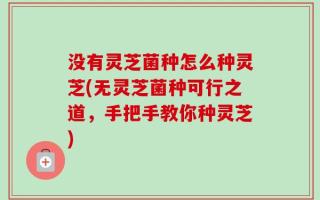 没有灵芝菌种怎么种灵芝(无灵芝菌种可行之道，手把手教你种灵芝)