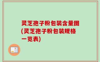 灵芝孢子粉包装含量图(灵芝孢子粉包装规格一览表)