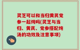 灵芝可以和当归黄芪党参一起炖吗(灵芝与当归、黄芪、党参搭配炖汤的功效及注意事项)
