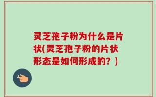 灵芝孢子粉为什么是片状(灵芝孢子粉的片状形态是如何形成的？)