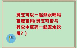 灵芝可以一起熬水喝吗百度百科(灵芝可否与其它中草药一起煮水饮用？)
