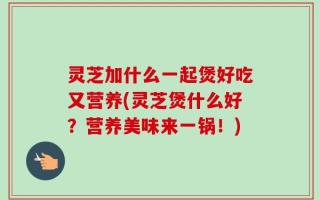 灵芝加什么一起煲好吃又营养(灵芝煲什么好？营养美味来一锅！)