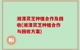湘潭灵芝种植合作及回收(湘潭灵芝种植合作与回收方案)