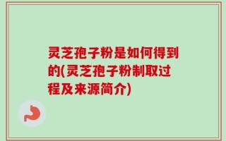 灵芝孢子粉是如何得到的(灵芝孢子粉制取过程及来源简介)