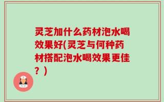 灵芝加什么药材泡水喝效果好(灵芝与何种药材搭配泡水喝效果更佳？)