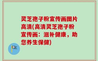 灵芝孢子粉宣传画图片高清(高清灵芝孢子粉宣传画：滋补健康，助您养生保健)