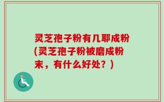 灵芝孢子粉有几耶成粉(灵芝孢子粉被磨成粉末，有什么好处？)