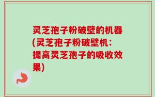 灵芝孢子粉破壁的机器(灵芝孢子粉破壁机：提高灵芝孢子的吸收效果)