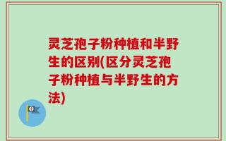 灵芝孢子粉种植和半野生的区别(区分灵芝孢子粉种植与半野生的方法)