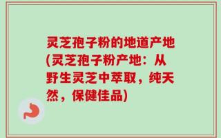 灵芝孢子粉的地道产地(灵芝孢子粉产地：从野生灵芝中萃取，纯天然，保健佳品)