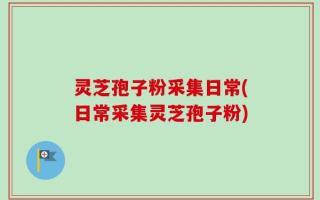 灵芝孢子粉采集日常(日常采集灵芝孢子粉)