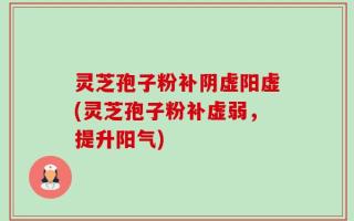 灵芝孢子粉补阴虚阳虚(灵芝孢子粉补虚弱，提升阳气)