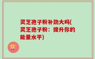 灵芝孢子粉补劲大吗(灵芝孢子粉：提升你的能量水平)