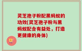 灵芝孢子粉配黑蚂蚁的功效(灵芝孢子粉与黑蚂蚁配合有益处，打造更健康的身体)