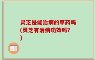 灵芝是能治病的草药吗(灵芝有治病功效吗？)