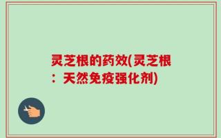 灵芝根的药效(灵芝根：天然免疫强化剂)