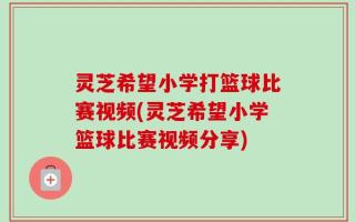灵芝希望小学打篮球比赛视频(灵芝希望小学篮球比赛视频分享)