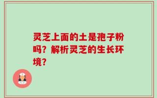 灵芝上面的土是孢子粉吗？解析灵芝的生长环境？