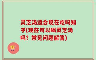 灵芝汤适合现在吃吗知乎(现在可以喝灵芝汤吗？常见问题解答)