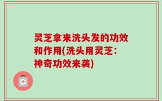 灵芝拿来洗头发的功效和作用(洗头用灵芝：神奇功效来袭)