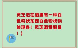 灵芝泡在酒里有一种白色粉状东西白色粉状物体现身！灵芝酒受瞩目！)