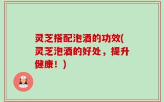 灵芝搭配泡酒的功效(灵芝泡酒的好处，提升健康！)