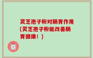 灵芝孢子粉对肠胃作用(灵芝孢子粉能改善肠胃健康！)