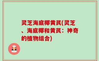灵芝海底椰黄芪(灵芝、海底椰和黄芪：神奇的植物组合)