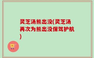 灵芝汤熊出没(灵芝汤再次为熊出没保驾护航)