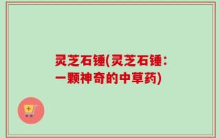 灵芝石锤(灵芝石锤：一颗神奇的中草药)