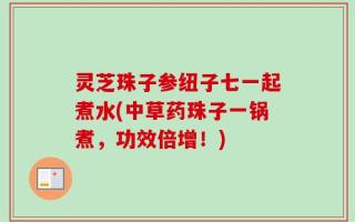 灵芝珠子参纽子七一起煮水(中草药珠子一锅煮，功效倍增！)
