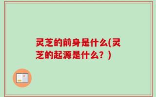灵芝的前身是什么(灵芝的起源是什么？)