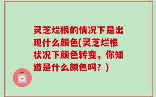 灵芝烂根的情况下是出现什么颜色(灵芝烂根状况下颜色转变，你知道是什么颜色吗？)