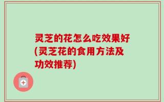 灵芝的花怎么吃效果好(灵芝花的食用方法及功效推荐)