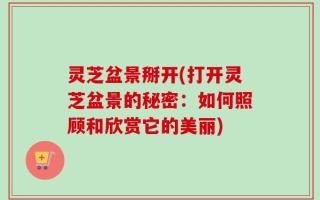 灵芝盆景掰开(打开灵芝盆景的秘密：如何照顾和欣赏它的美丽)