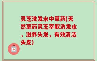 灵芝洗发水中草药(天然草药灵芝萃取洗发水，滋养头发，有效清洁头皮)