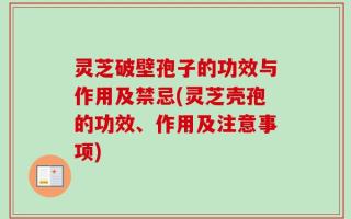 灵芝破壁孢子的功效与作用及禁忌(灵芝壳孢的功效、作用及注意事项)
