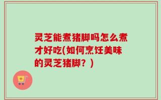 灵芝能煮猪脚吗怎么煮才好吃(如何烹饪美味的灵芝猪脚？)