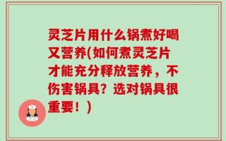 灵芝片用什么锅煮好喝又营养(如何煮灵芝片才能充分释放营养，不伤害锅具？选对锅具很重要！)