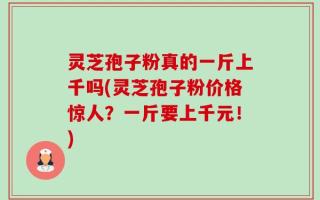 灵芝孢子粉真的一斤上千吗(灵芝孢子粉价格惊人？一斤要上千元！)